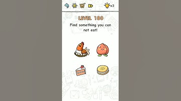 Brain challenge level 180 Find something you can not eat, Solution Walkthrough