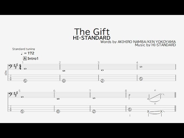ハイスタンダード　ギフト　楽譜 楽譜】Hi-STANDARDアルバム「The Gift」人気ギターTAB譜3セット