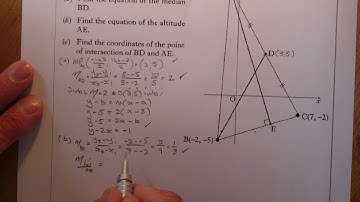 Higher Maths Median and Altitude Intercepts