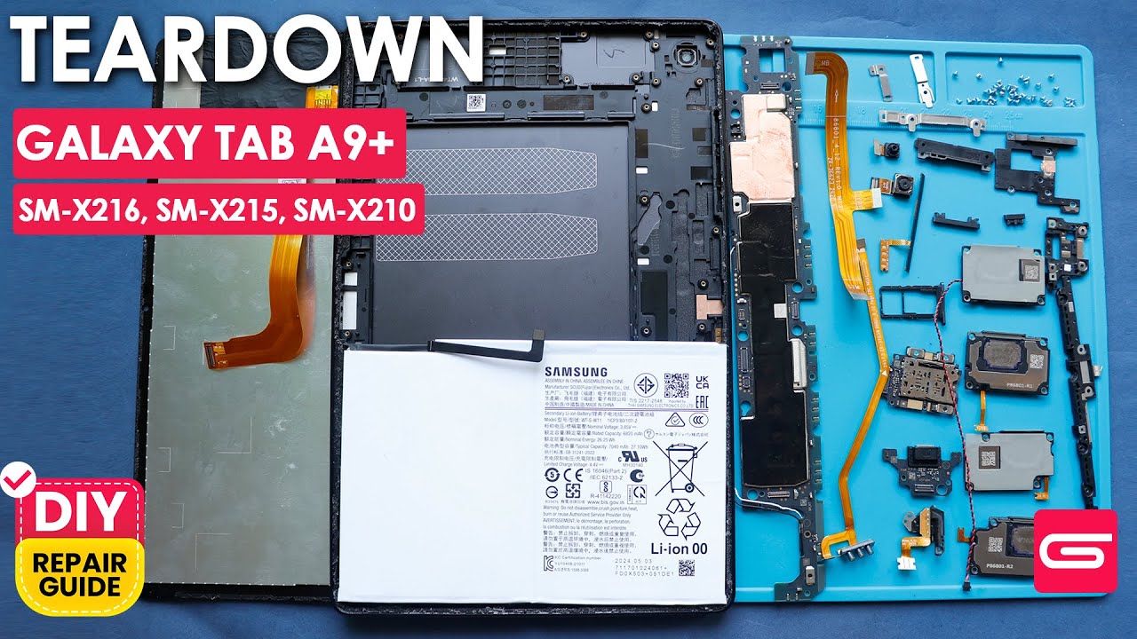 Samsung Galaxy Tab A9+ Full Teardown (SM-X216 / X215 / X210) - YouTube