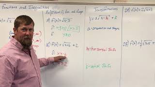 6-3 Square Root Functions and Inequalities
