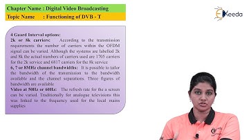 Functioning of DVB T | Digital Video Broadcasting | TV and Video Engineering