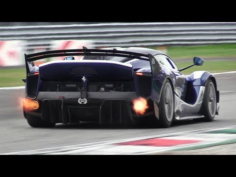 8-x-ferrari-fxx-k-evo-pure-sound-at-monza-circuit:-accelerations,-flames-&-hot-glowing-brakes!