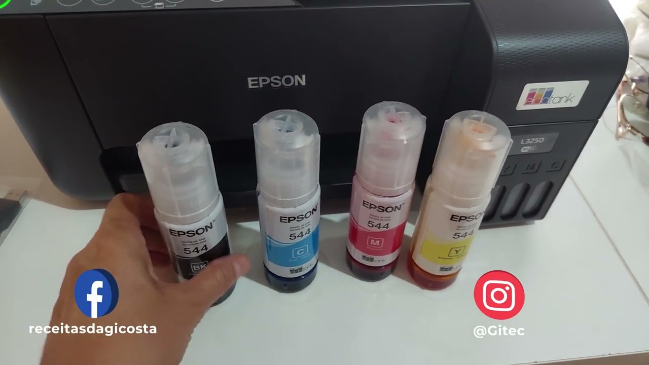 COMO CONFIGURAR A IMPRESSORA EPSON L3250 PASSO A PASSO | Gi Costa - YouTube