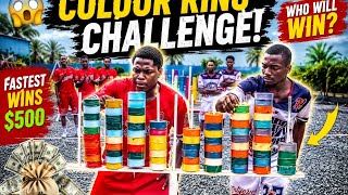 COLOUR RING CHALLENGE 🔥 | Fastest Ring Stacking Game 😱 Winner Takes $500 | Impossible Challenge screenshot 5