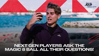Will they win the title… or find true love? Next Gen players ask the Magic 8 Ball all  🎱🪄