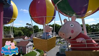 Peppa and George have fun in the Peppa Pig World Theme Park! 🎢
