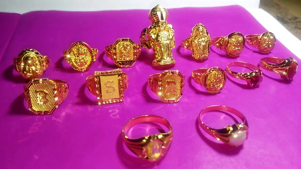 Buy quality 22kt gold casting lord ganesh design fitting ring for men gr-12  in Chennai