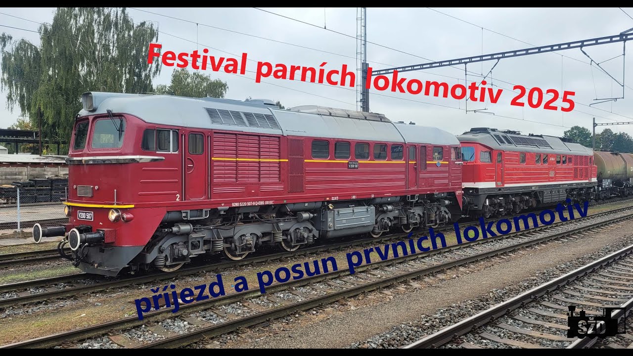 Festival parních lokomotiv 2025 - příjezd a posun prvních lokomotiv