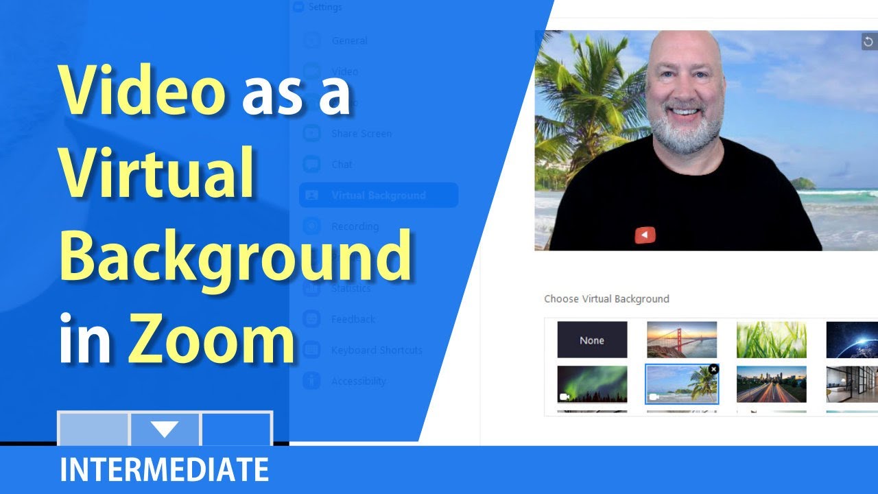 Zoom Video Video As A Virtual Background In Meetings By Chris Menard Youtube