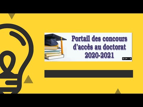 Portail des concours d'accès au doctorat 2020-2021