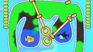 Save the fish mini game || pull the pin save fish || Ios android gameplay || rescue the fish pro