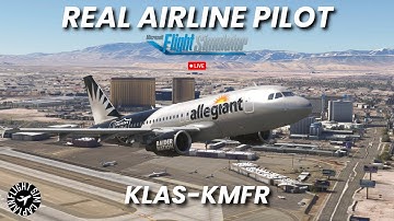 FENIX A319 - Allegiant Ops - KLAS-KMFR - Real Airline Pilot