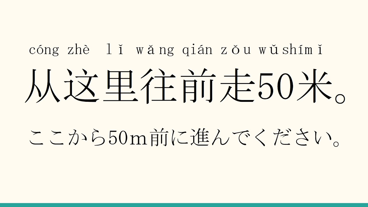 中国語の日常会話～道を聞く～