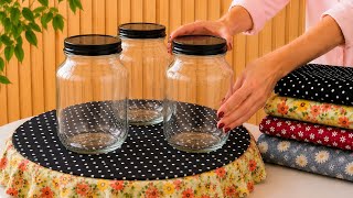 Don't Throw Away Glass Jars Until You See This!An Incredibly Beautiful Idea Using a Glass Jar!!😍♻️