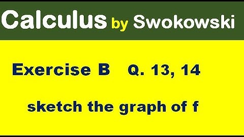 Calculus by Swokowski Exercise B Q 13, 14. sketch the graph of f for BSc, BS Math.