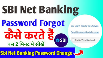 sbi net banking forgot password | sbi internet banking password change
