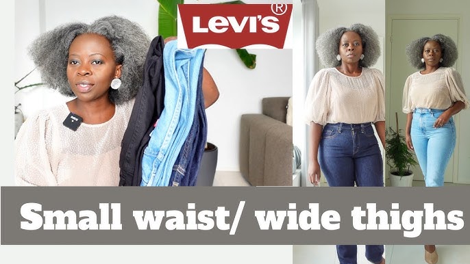 MY FAVORITE LEVIS JEANS for Small Waist and Thick Thighs #levisjeans #levis  #petitestyle 