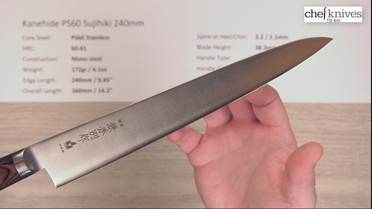 栗栖むぎ ランチェキ Kanehide PS60 Sujihiki 240mm|Semi-Stainless Seki City|CKTG