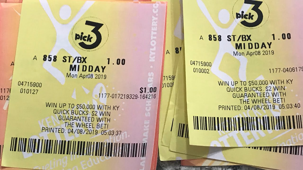 Pick 3 Winning Tickets Straight Box Box Kentucky Lottery Tickets