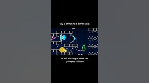 Day 3 of making a demon level (sorry for bad quality) #shorts #geometrydash