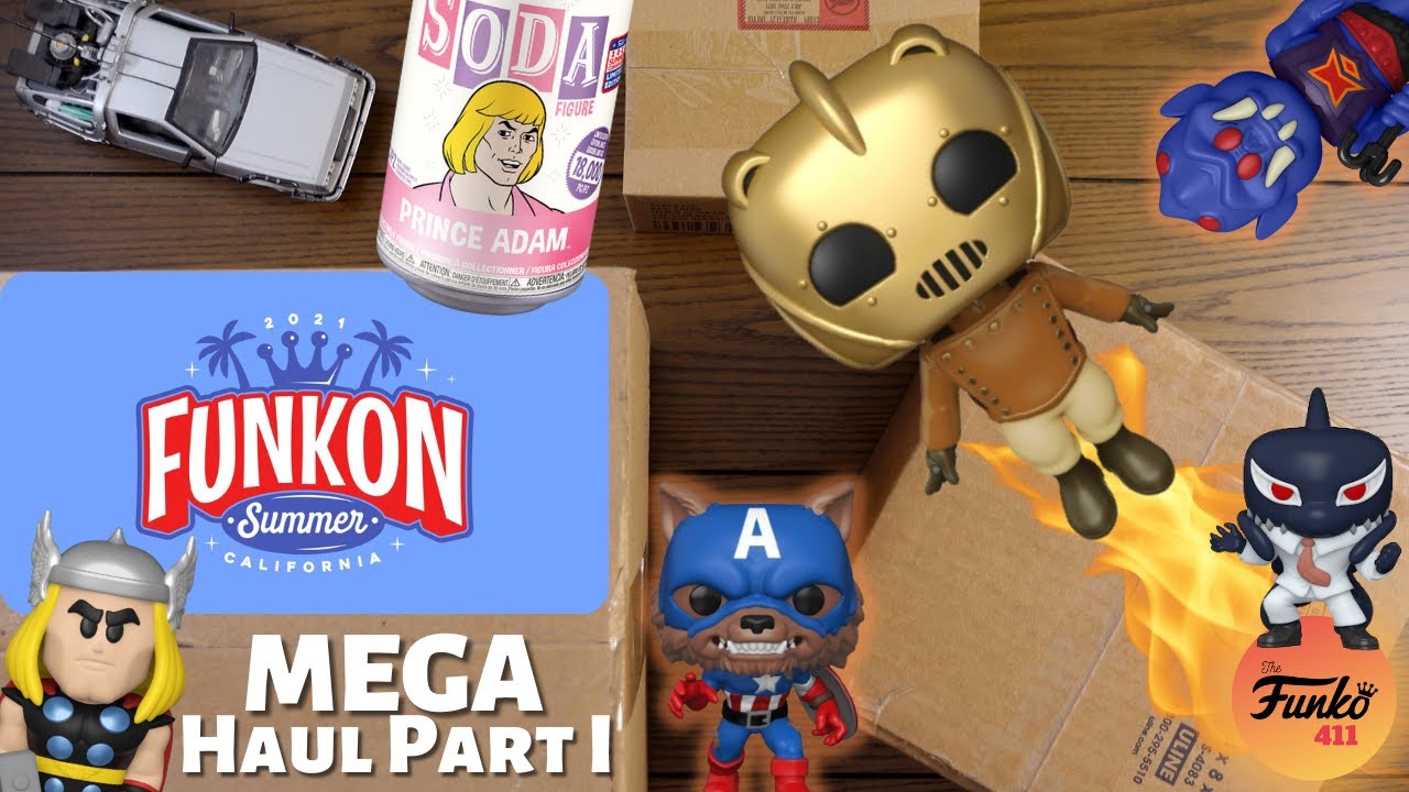 FUNKON 2021 MEGA HAUL PART ONE | Unboxing Funko Pops & Sodas | My Chase Luck is Back!