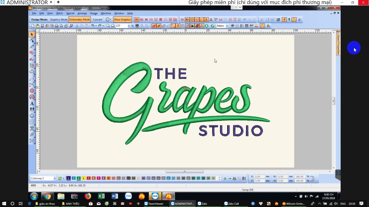 DẠY THIẾT KẾ THÊU VI TÍNH