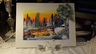 Beginner Acrylic Winter Scene WOW Art Challenge