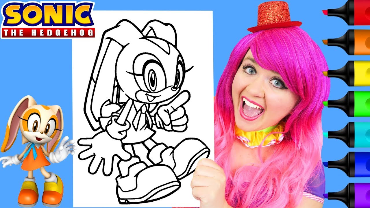 Coloring Cream The Rabbit Sonic The Hedgehog Coloring Page Prismacolor Markers Kimmi The Clown Youtube