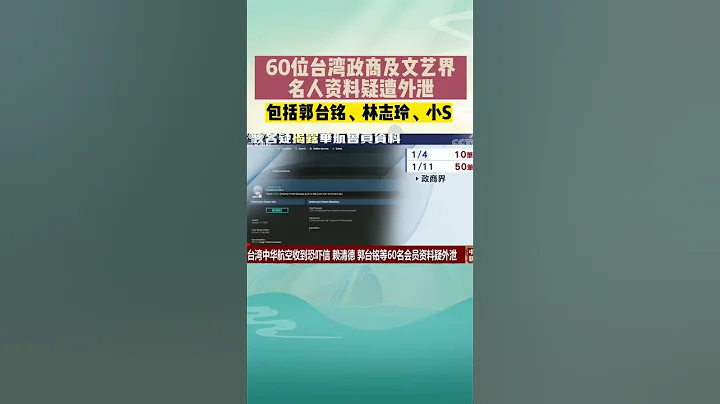 台灣中華航空收到恐嚇信，賴清德、張忠謀、林志玲等多位知名人士資料疑外泄 - 天天要聞