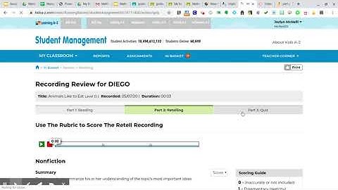 Diego Level D running record