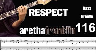 Download lagu RESPECT (Aretha Franklin) How to Play Bass Groove Cover with Score & Tab Lesson