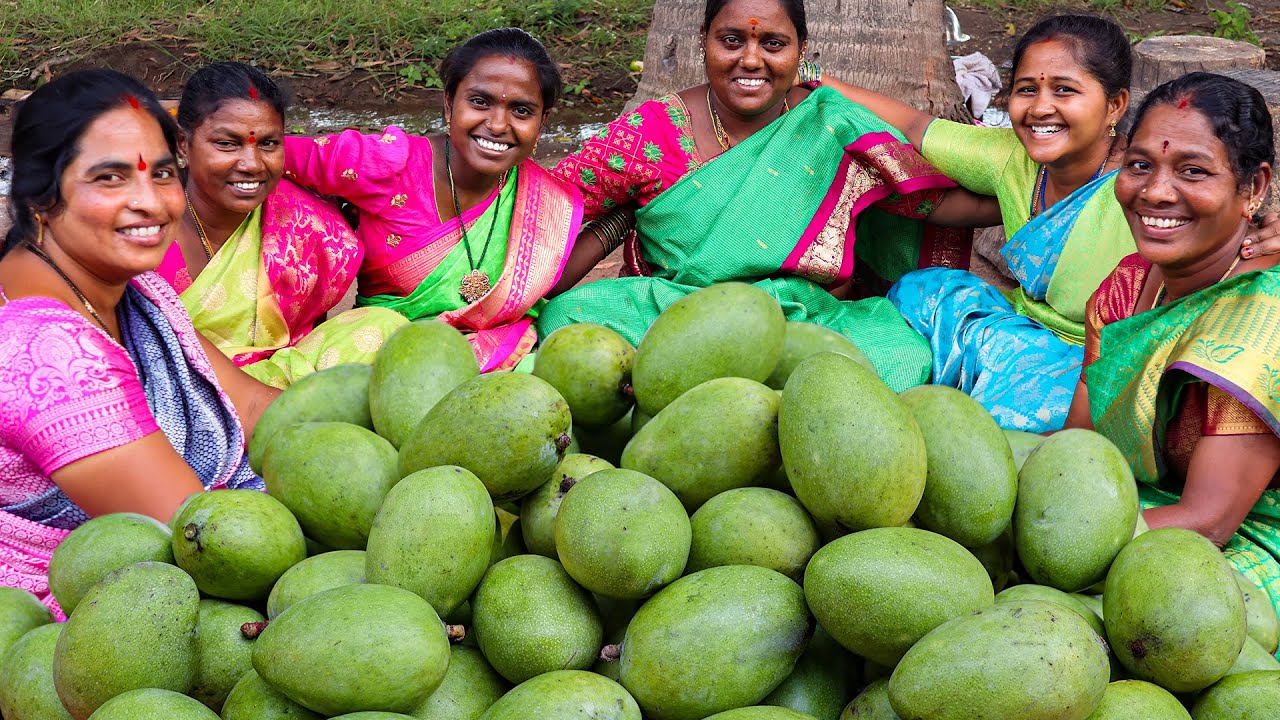 MANGO PICKLE | మామిడికాయ తొక్కు | Mamidikaya Pachadi Recipe | Telangana Village Food
