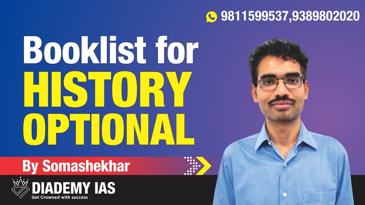 Booklist for UPSC History Optional By Soma Sekhar 5 Mains , 2