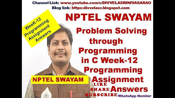 NPTEL Problem Solving Through Programming In C Week 12 Programming Assignment Answers 2022 || NPTEL