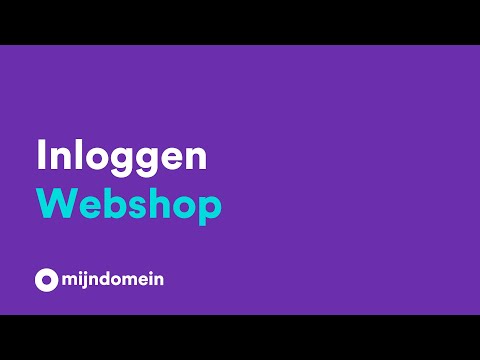 Webshop - 1.2. Inloggen op je Webshop | Mijndomein