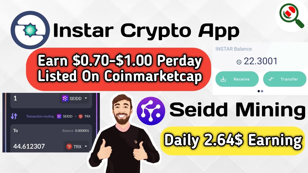 SEIDD & Instar Crypto App||Earn 3.50$ Perday||Unlimited Earning Without referral||AirdropSpotter