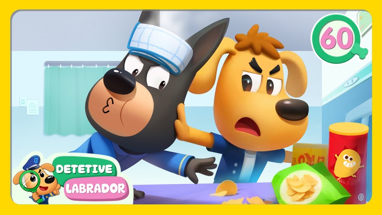 Policial Dobie Está Ferido 🤕 Bons Hábitos do Detetive Labrador 🔍 1 Hora 🎬 Compilação