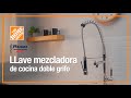 LLAVE MEZCLADORA DE COCINA DOBLE GRIFO RUGO