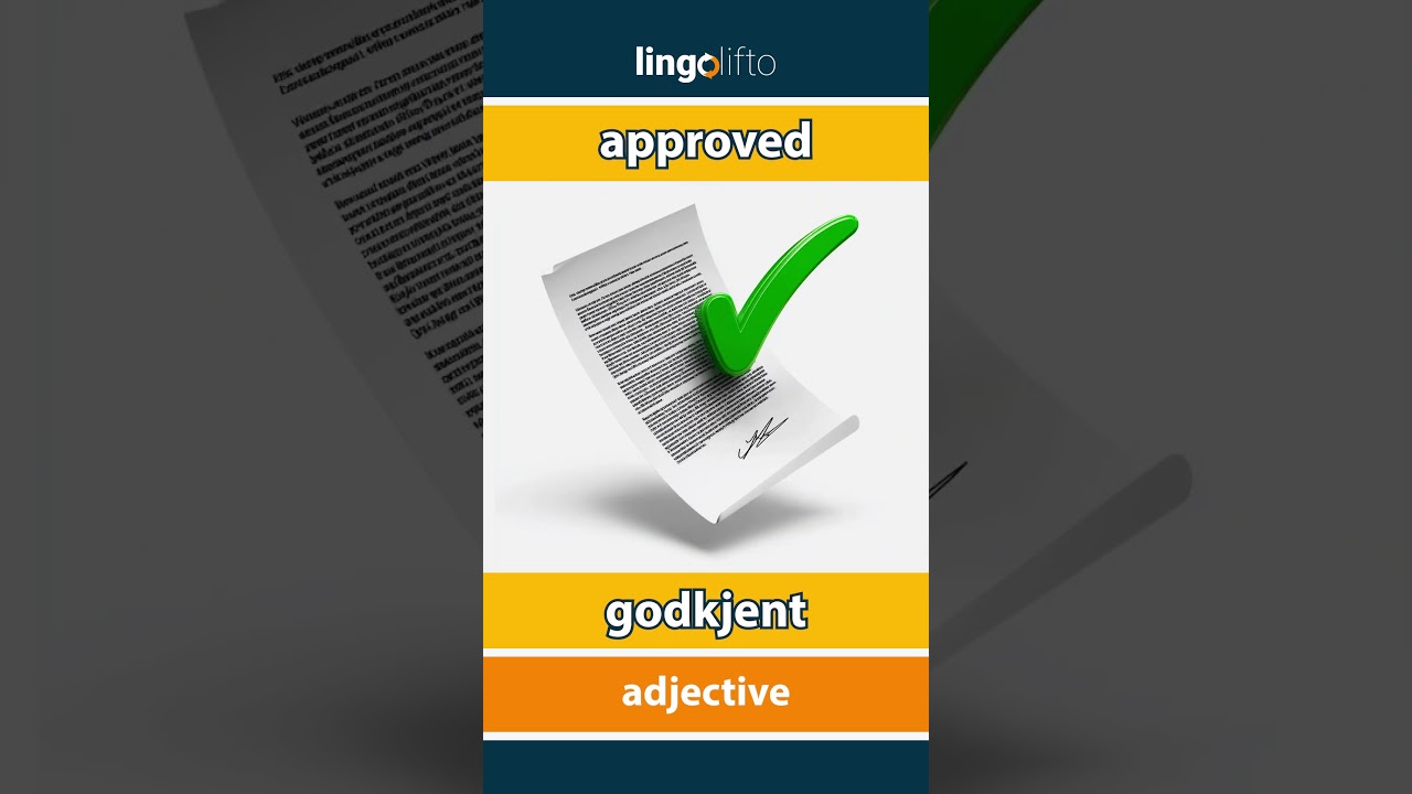 🇬🇧🇳🇴 approved - godkjent : learn English : la oss lære engelsk : vocabulary builder