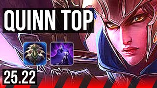 QUINN vs URGOT (TOP) | 6 solo kills | NA Master | 25.22
