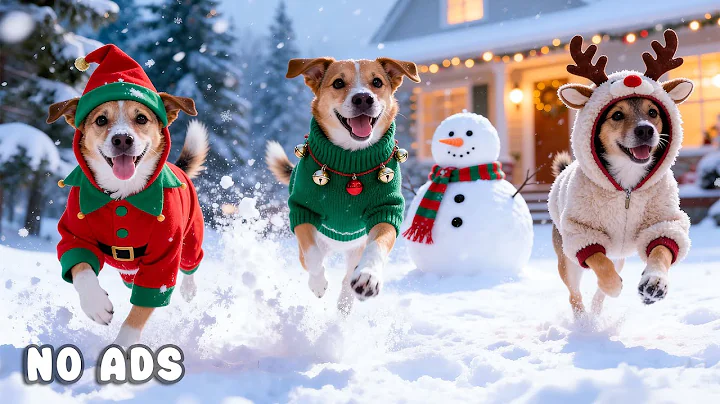 24 Hours of Dog TV for Dogs to Watch 🐕❄️ Christmas Music for Energetic Dogs & Restful Hearts 🎄🐾