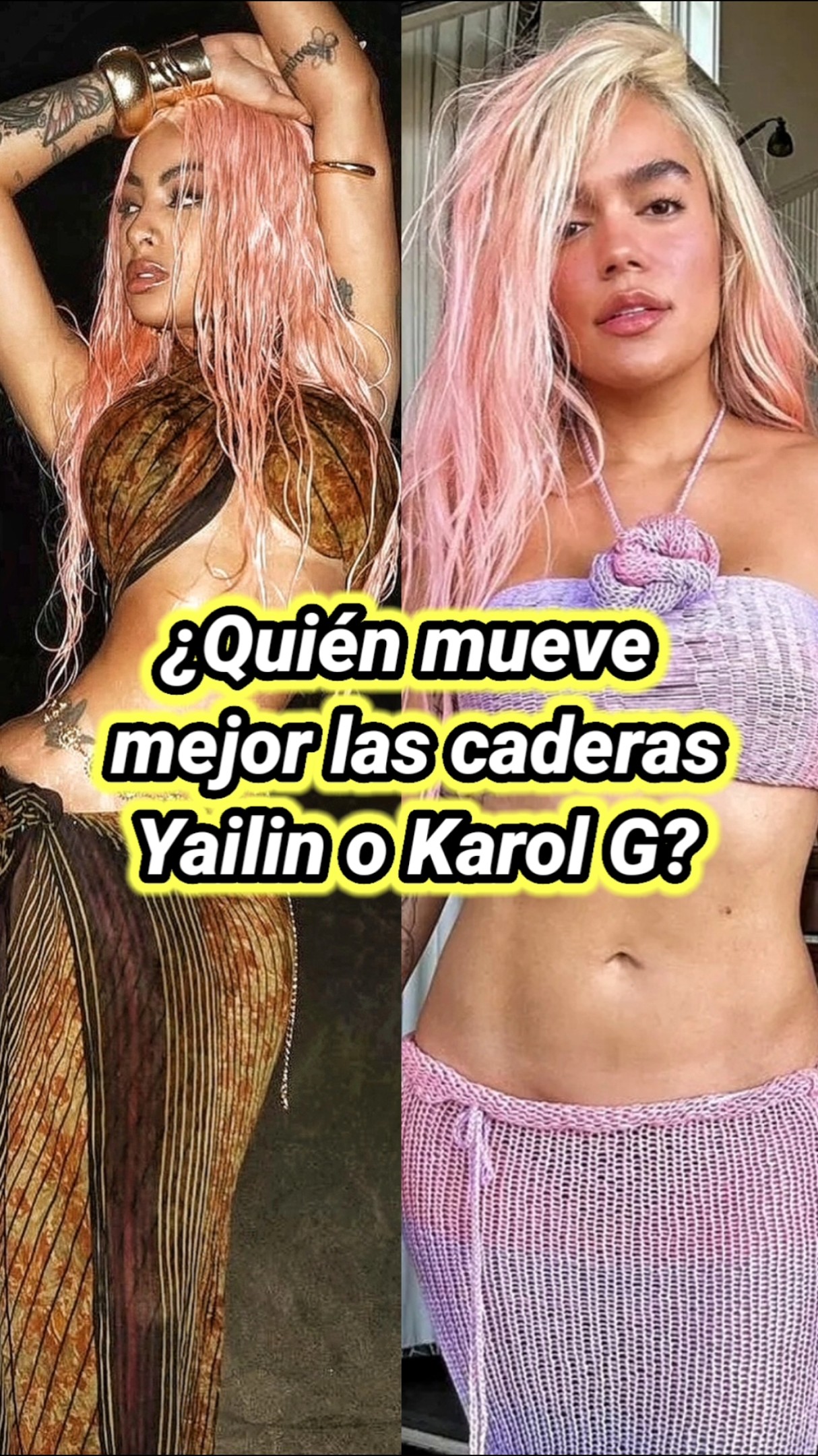 ¿Quién mueve mejor las caderas Yailin o Karol G? #yailinlamásviral #karolg