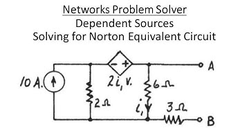 Networks Problem Solver: Dependent Sources - Solving for Norton Equivalent Circuit