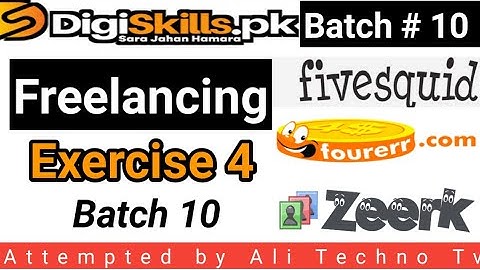 Digiskills Freelancing Exercise 4 Batch 10 | freelancing exercise 4 batch 10 2021