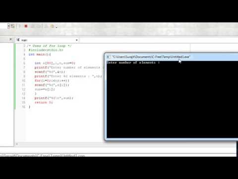 Uses of for loop in c - YouTube