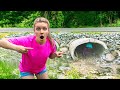 Exploring Sharer Family Backyard HiDDEN Abandoned Tunnel (Trolls Spotted)