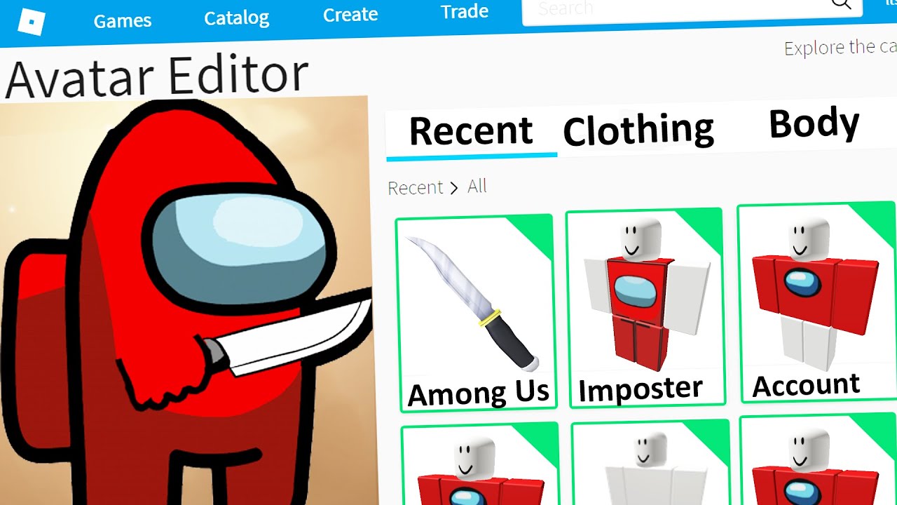 How 2 Make An Among Us Roblox Avatar. for free!