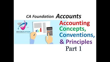 Accounting Concepts, Principles and Convention I Part 1 I CA Foundation I Chapter 1 I Unit 2 I