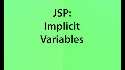 V20 Implicit variables in JSP